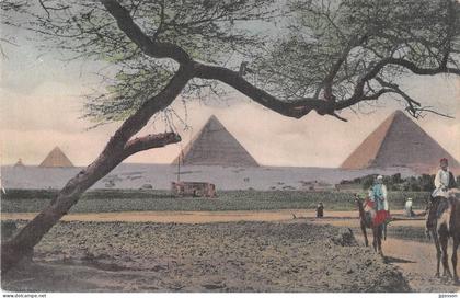 EGYPTE - PYRAMIDES - VUE GENERALE DES PYRAMIDES