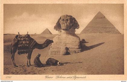 EGYPTE - SPHINX - CAIRO - SPHINX AND PYRAMIDS