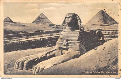 EGYPTE - SPHINX - CAIRO - SPHINX AND PYRAMIDS