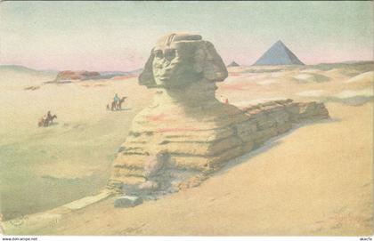 PC EGYPT, THE SPHYNX, Vintage Postcard (b40458)