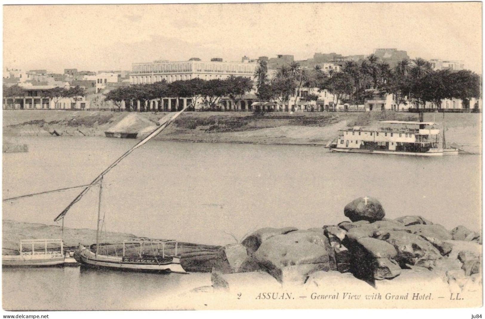 Egypte - Assouan - General view with Grand Hôtel - Carte Postale vierge