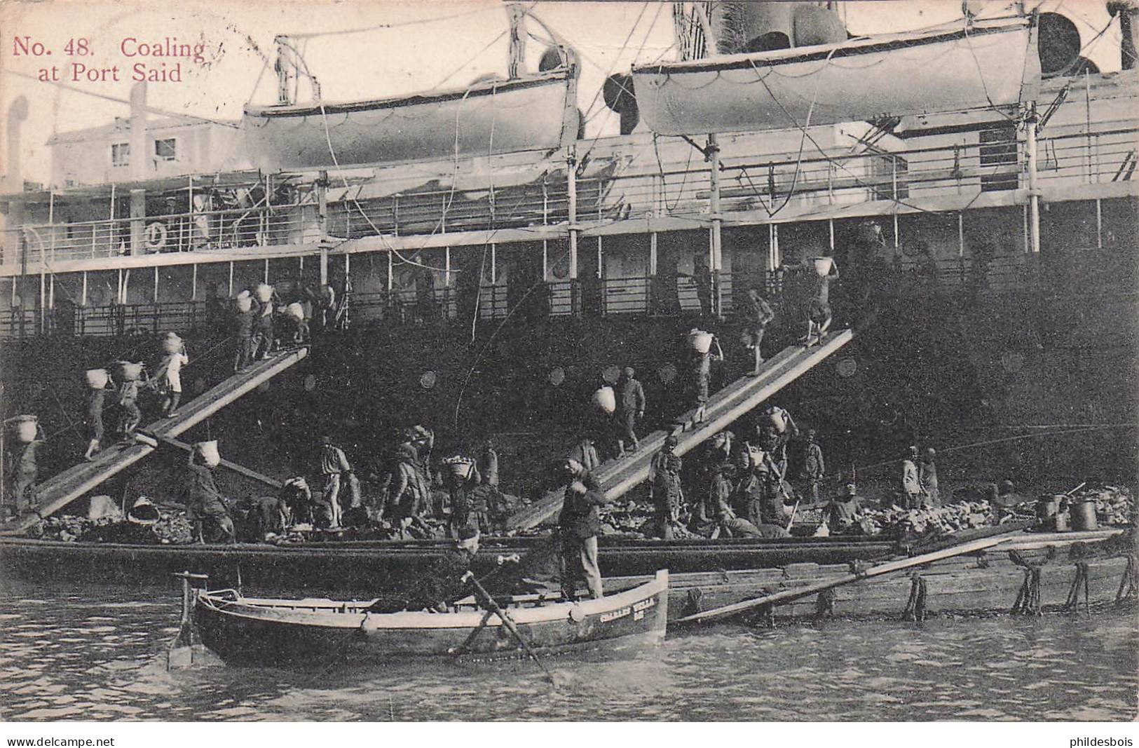 EGYPTE  PORT SAID  Coaling at Port Said