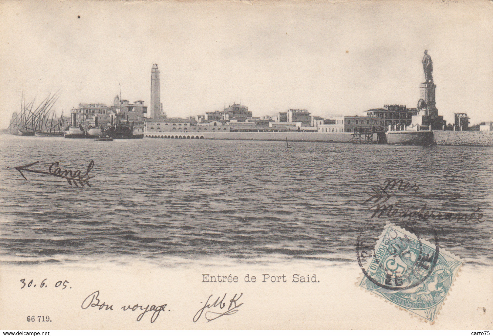 Egypte - Port-Saïd - Entrée de Port Saïd - Postmarked 1905