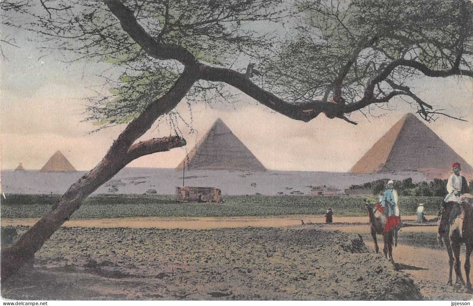 EGYPTE - PYRAMIDES - VUE GENERALE DES PYRAMIDES