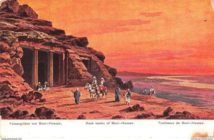 Egypte - Tombeaux de BeniHasssan  - Colorisé - Carte Postale Ancienne