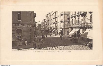 Egypt - ALEXANDRIA - Boulevard Ramleh - The Sphynx Coffee - Publ. B. Sirven