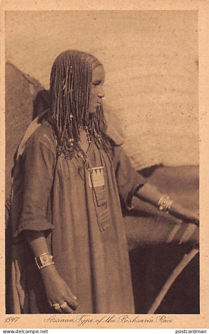 Egypt - ASWAN - Bisharin woman - Publ. Lehnert & Landrock 1547