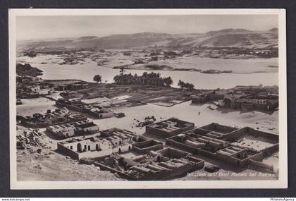 Vintage postcard Egypt Aswan Mahatta village panorama Nile early 20th