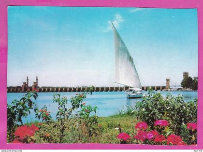 326267 / Africa > Egypt > Egyptian sailboat (feluca) Nile River Dam Delta Barrages city of Al-Qanater Al-Khayriyah PC