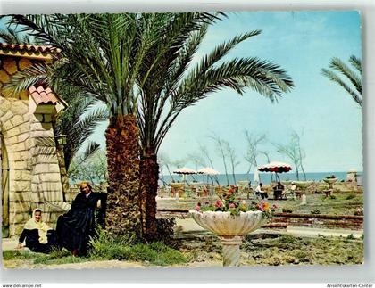 39582964 - Fayoum Karoun See Palmen Meer Blumen Tracht Volkstyp
