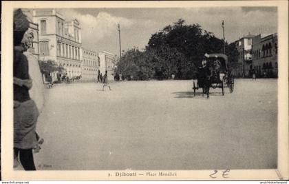 CPA Dschibuti Dschibuti, Place Menelick