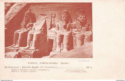Egypt - Abu Simbel - Publ. De Guerville for his book Nouvelle Égypte (New Egypt)