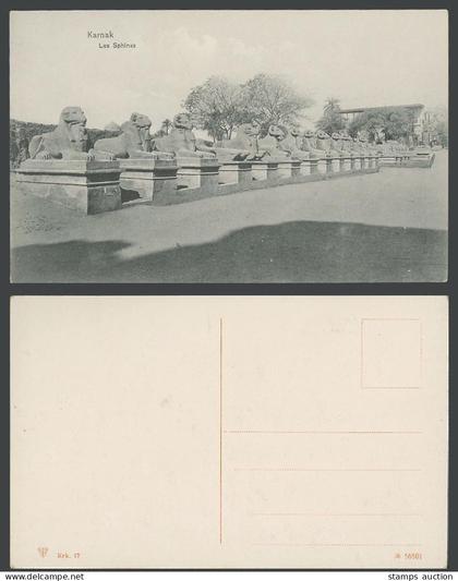 Egypt Old Postcard Karnak Les Sphinxs Sphynx Sphinx Street Trees Krk 17 08 56501