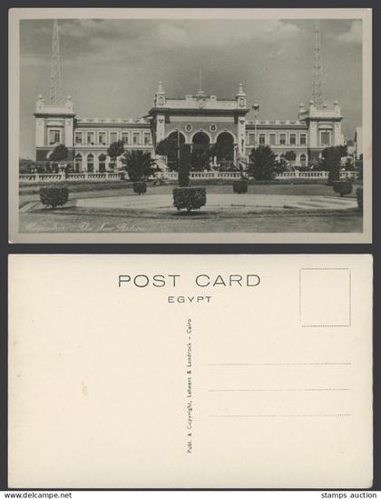 Egypt Old Real Photo Postcard Alexandria, The New Station, Railway Train Station
