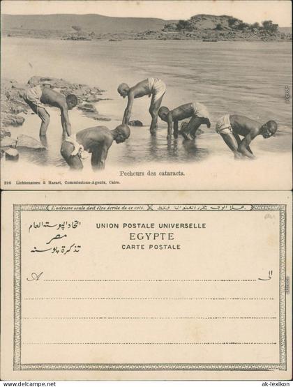 Kairo القاهرة Pecheurs des cataracts/Fischer / Angler - Egypte 1905