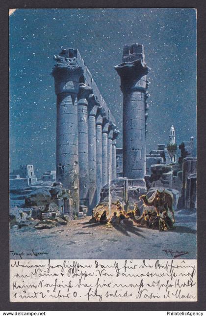Vintage postcard EGYPT Luxor Temple