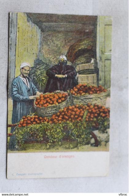 Cpa 1918, vendeur d'oranges, Egypte