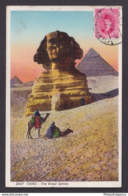 Vintage postcard EGYPT Cairo Great Sphinx