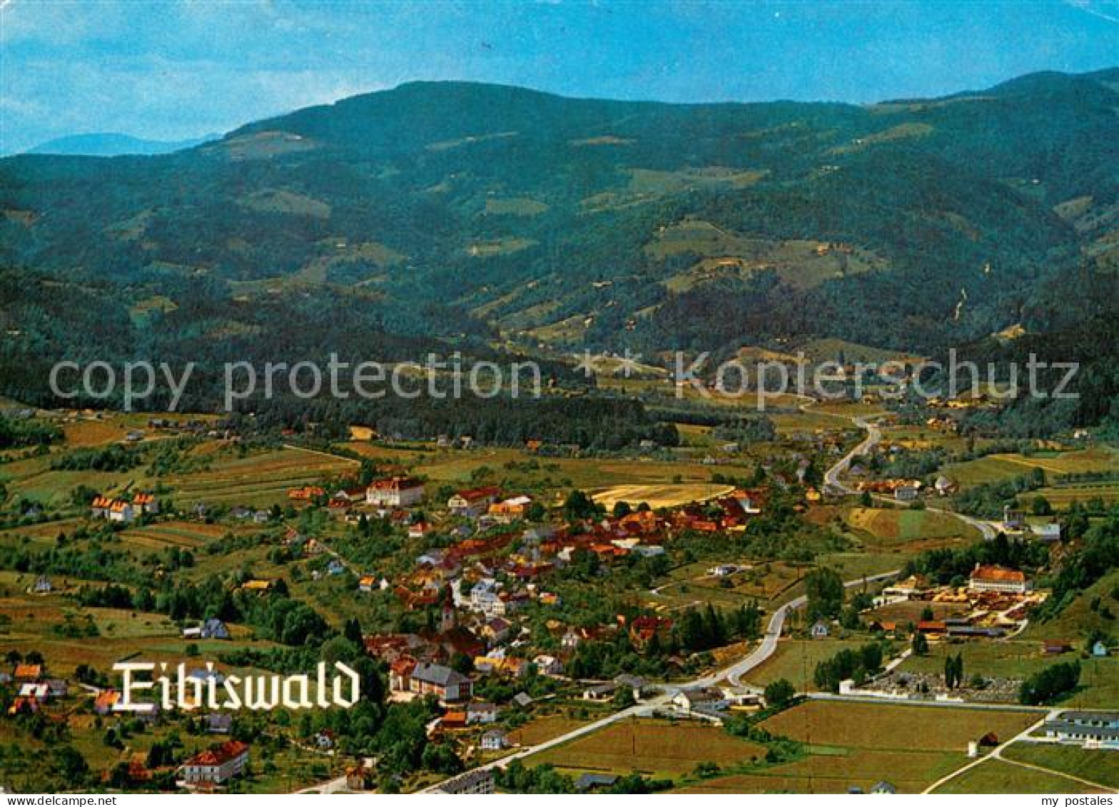 Eibiswald Steiermark Alter Markt mit Radipass Fliegeraufnahme