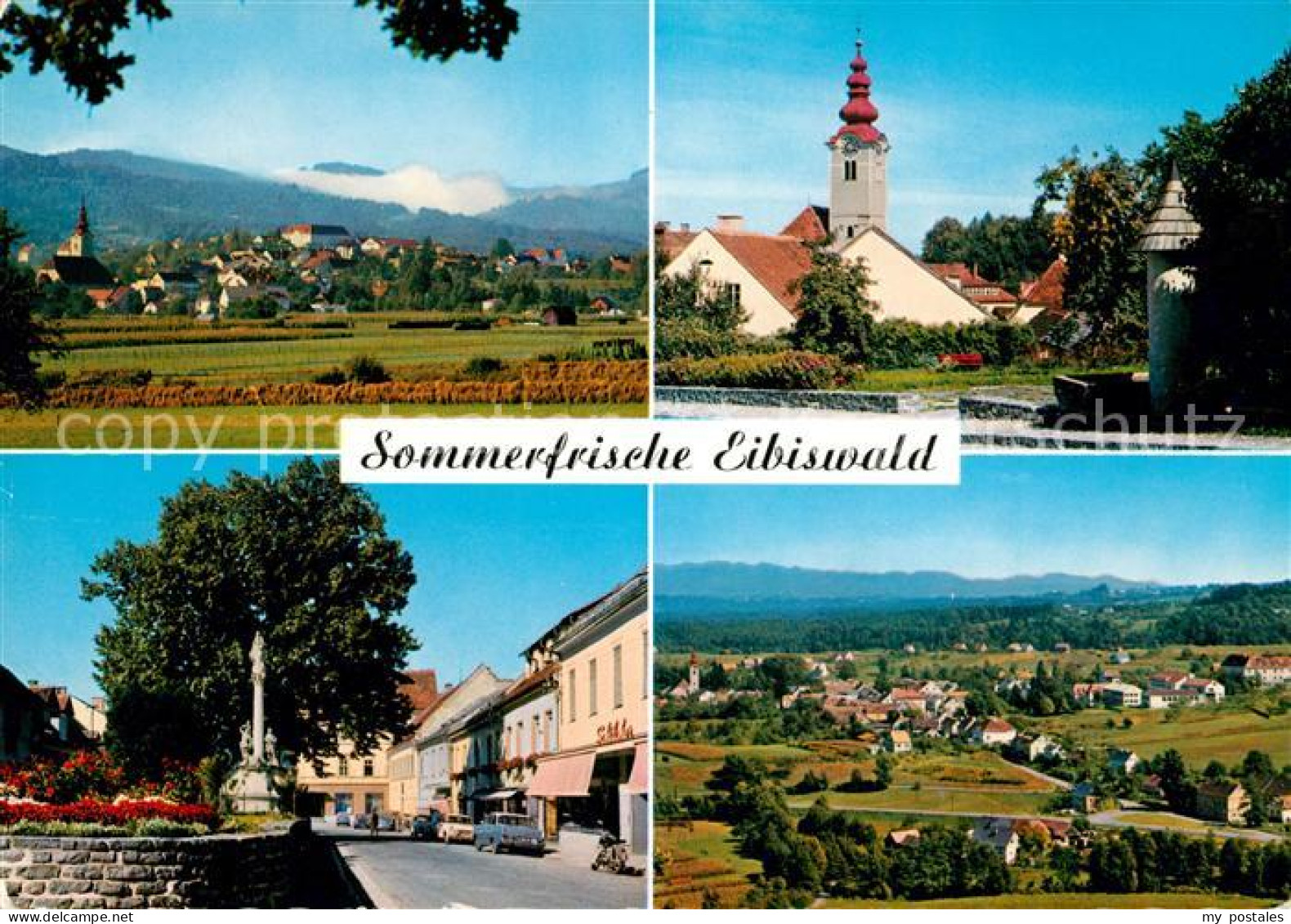 Eibiswald Steiermark Panorama Kirche Ortspartie