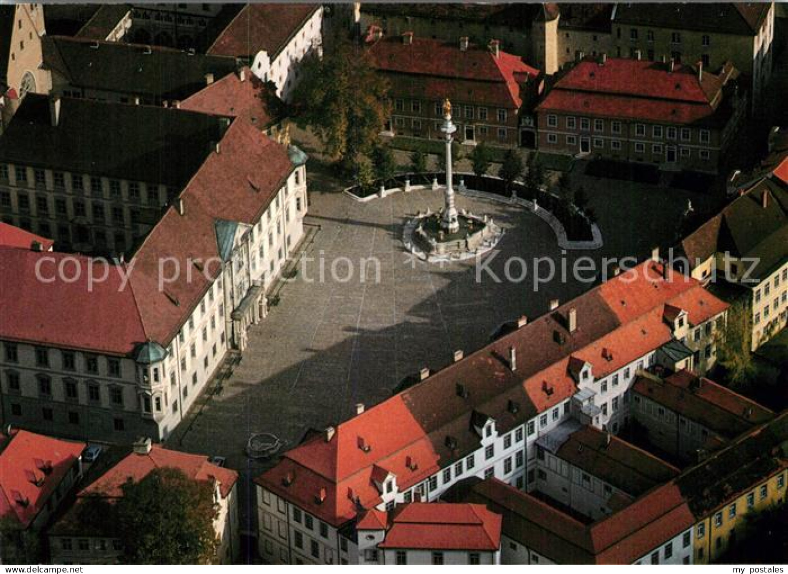 Eichstaett Oberbayern Residenzplatz Fliegeraufnahme