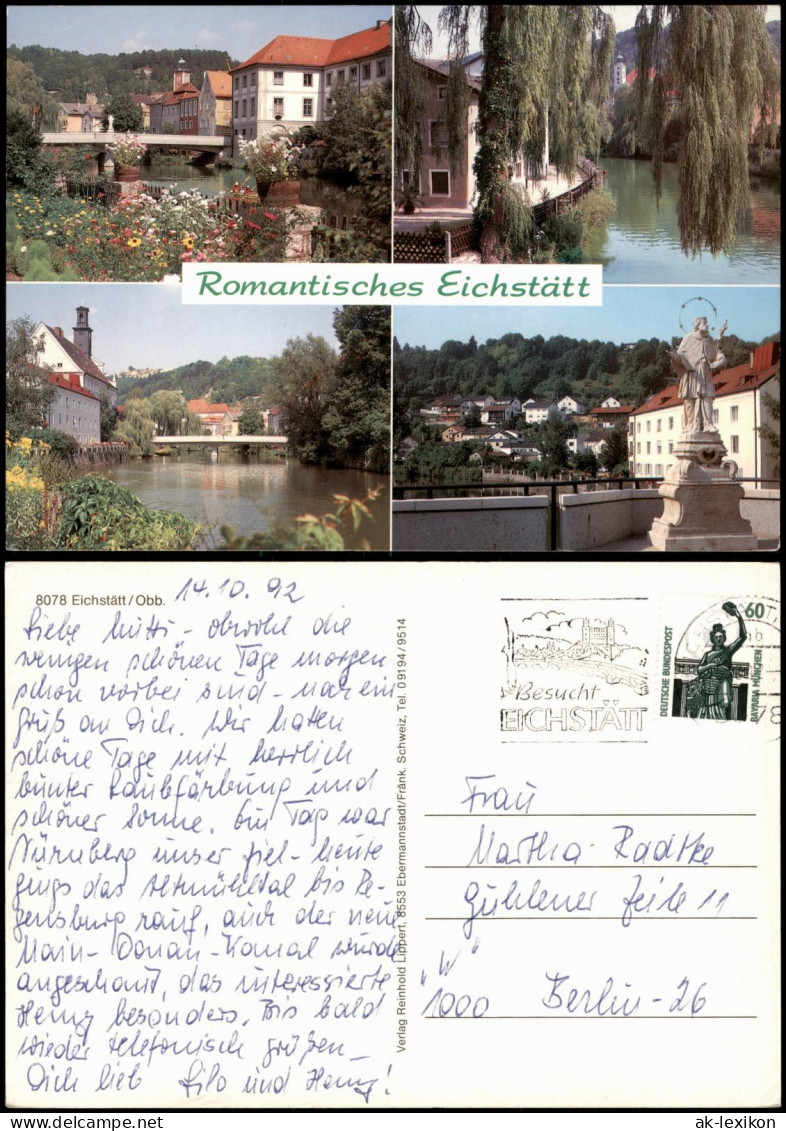 Eichstätt Mehrbildkarte 4 Ansichten Romantisches Eichstätt 1992