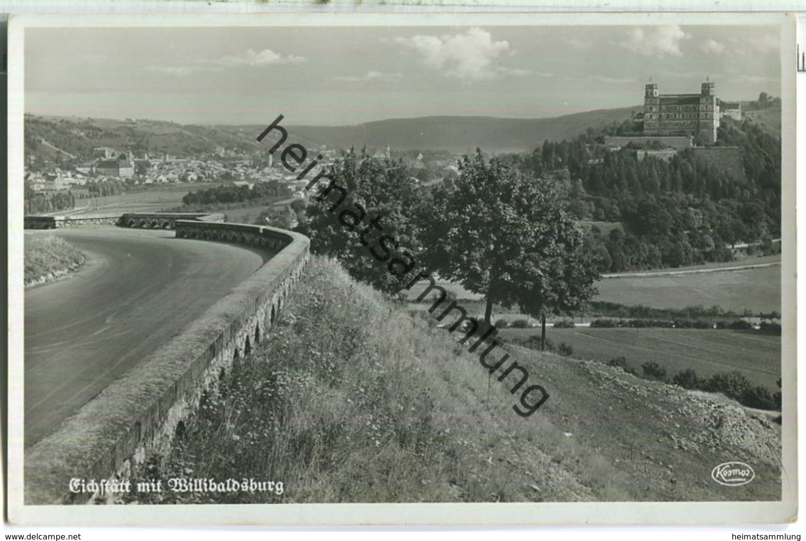 Eichstätt mit Willibaldsburg - Foto-AK - Franckh-Verlag Stuttgart 30er Jahre
