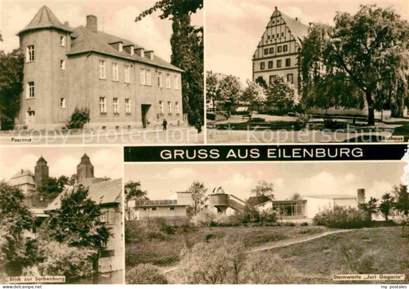 Eilenburg Postamt Rathaus Sorbenburg Sternwarte Juri Gagarin