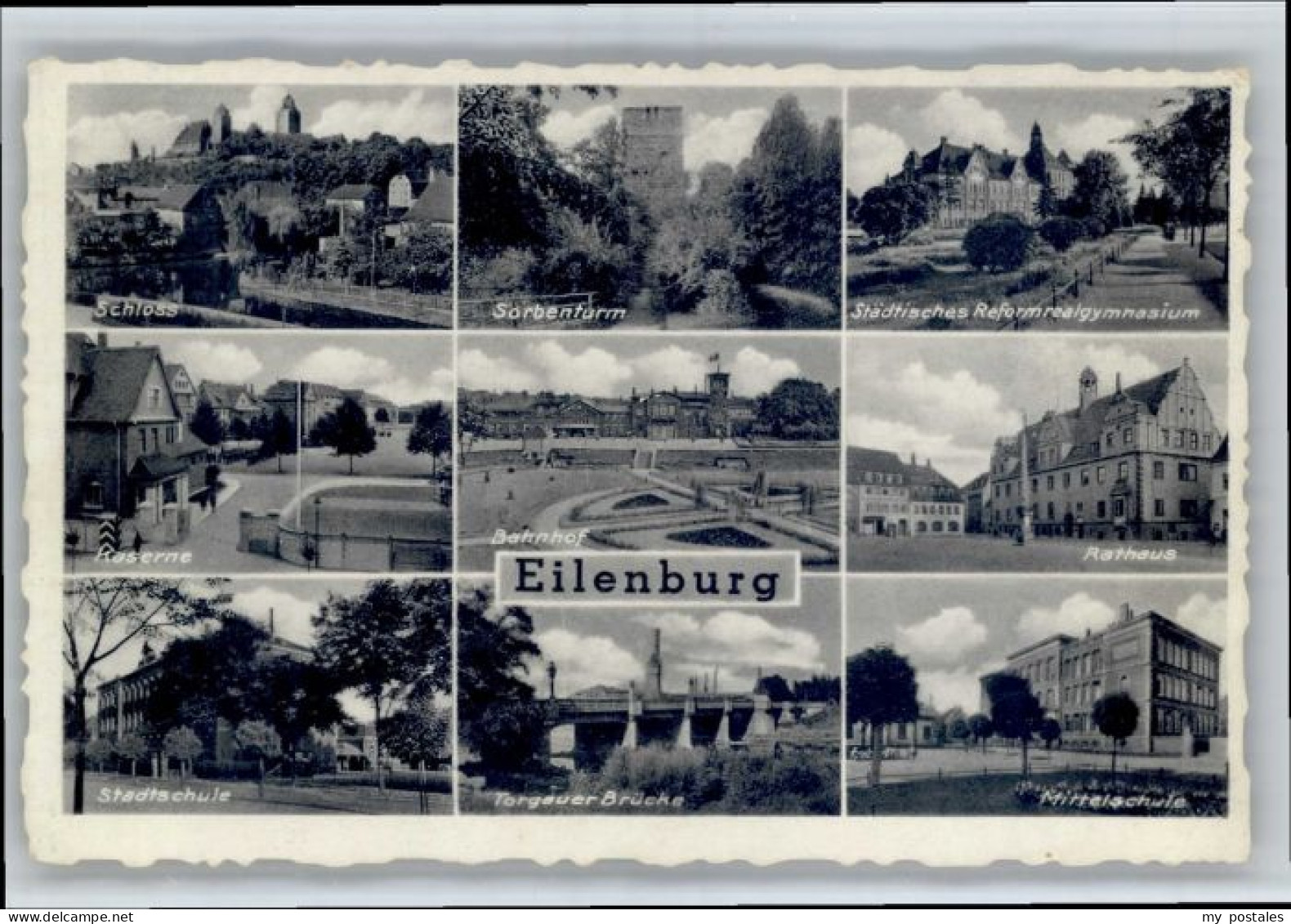 Eilenburg Schloss Sorbenturm Rathaus Kaserne Torgauer Bruecke