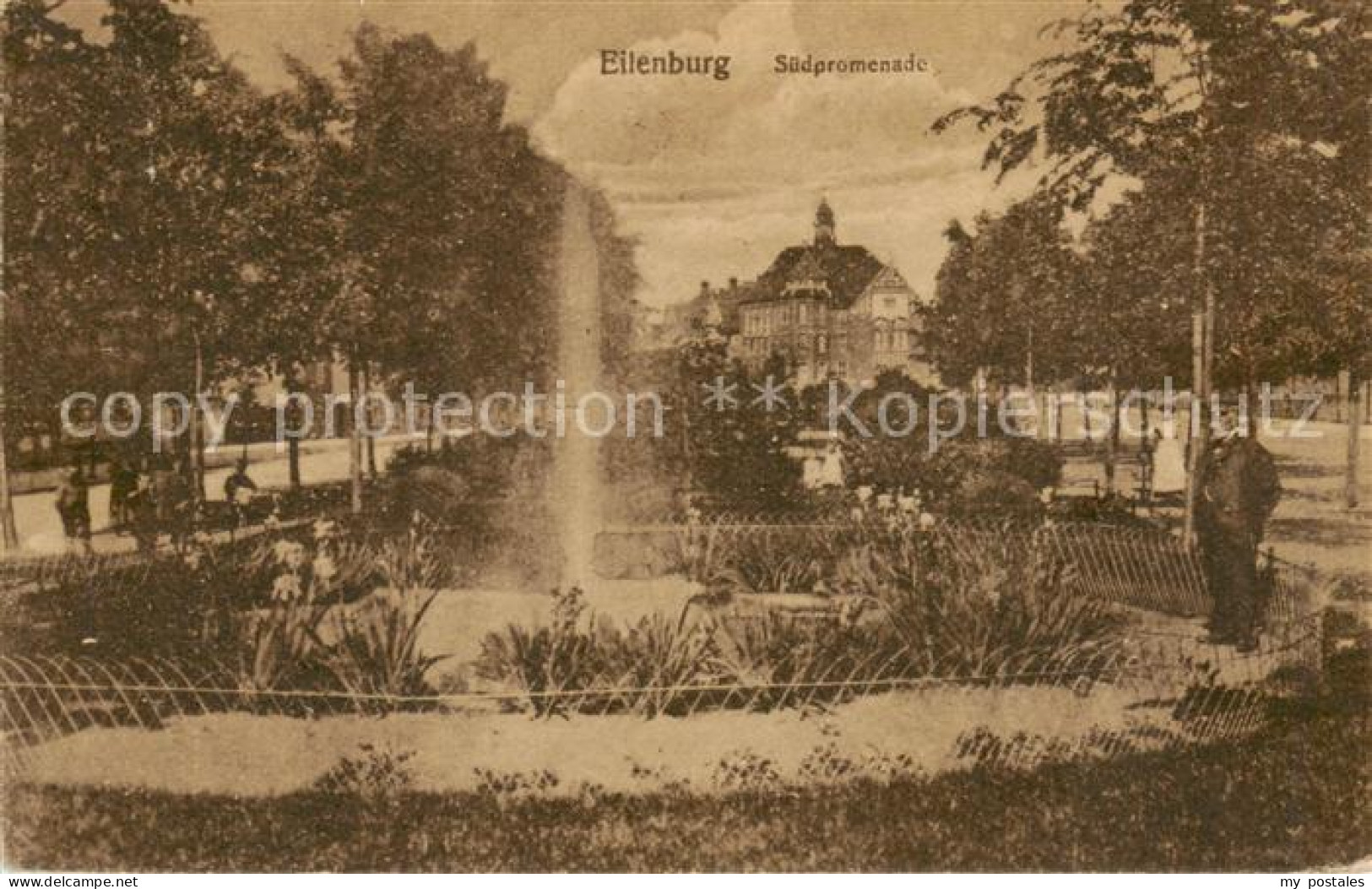 Eilenburg Suedpromenade Park Brunnen