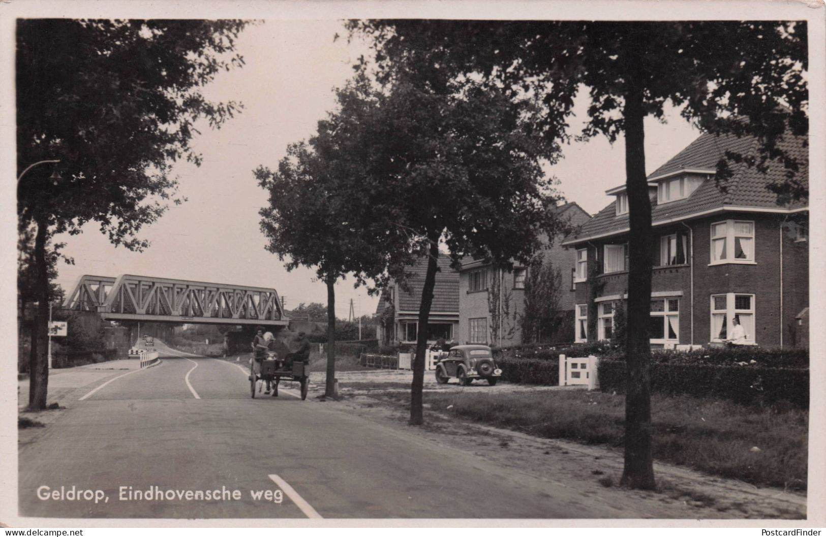 Eindhovensche Weg Geldrop North Brabant Holland Old RPC Postcard
