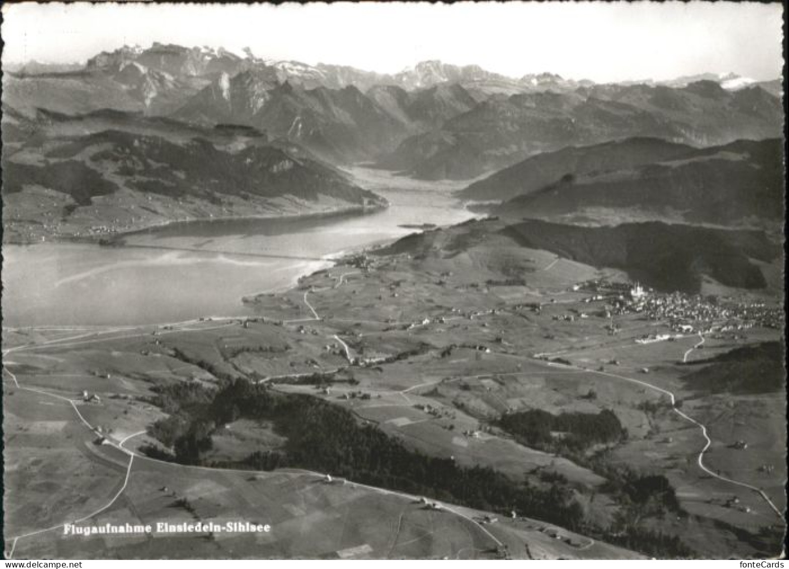 Einsiedeln SZ Einsiedeln Fliegeraufnahme Sihlsee