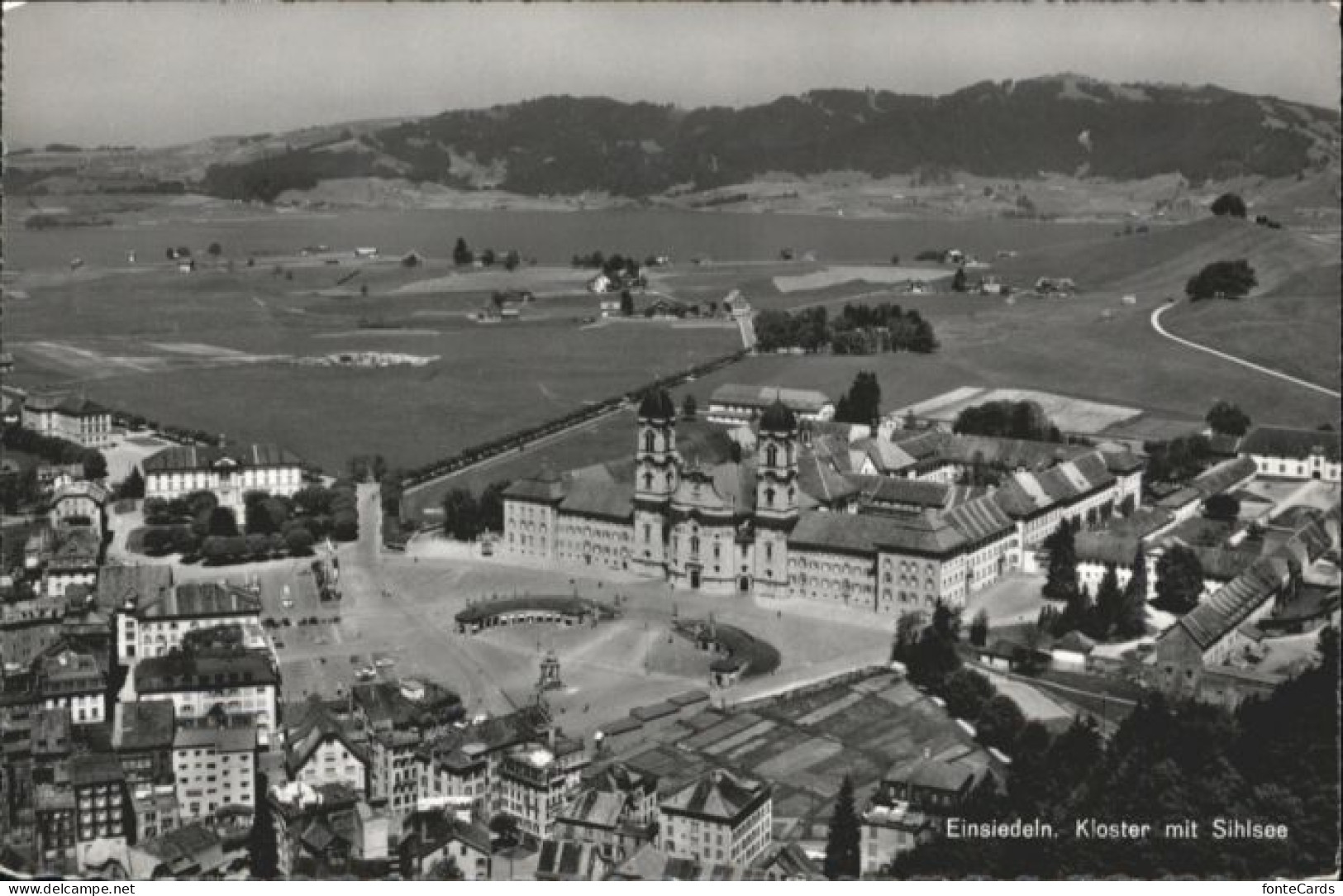 Einsiedeln SZ Einsiedeln Kloster Sihlsee Fliegeraufnahme