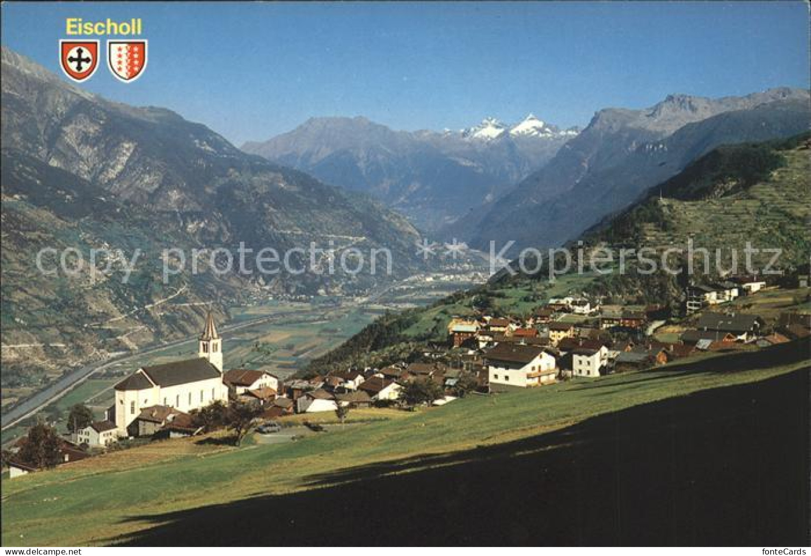 Eischoll im Rhonetal mit Bortelhorn