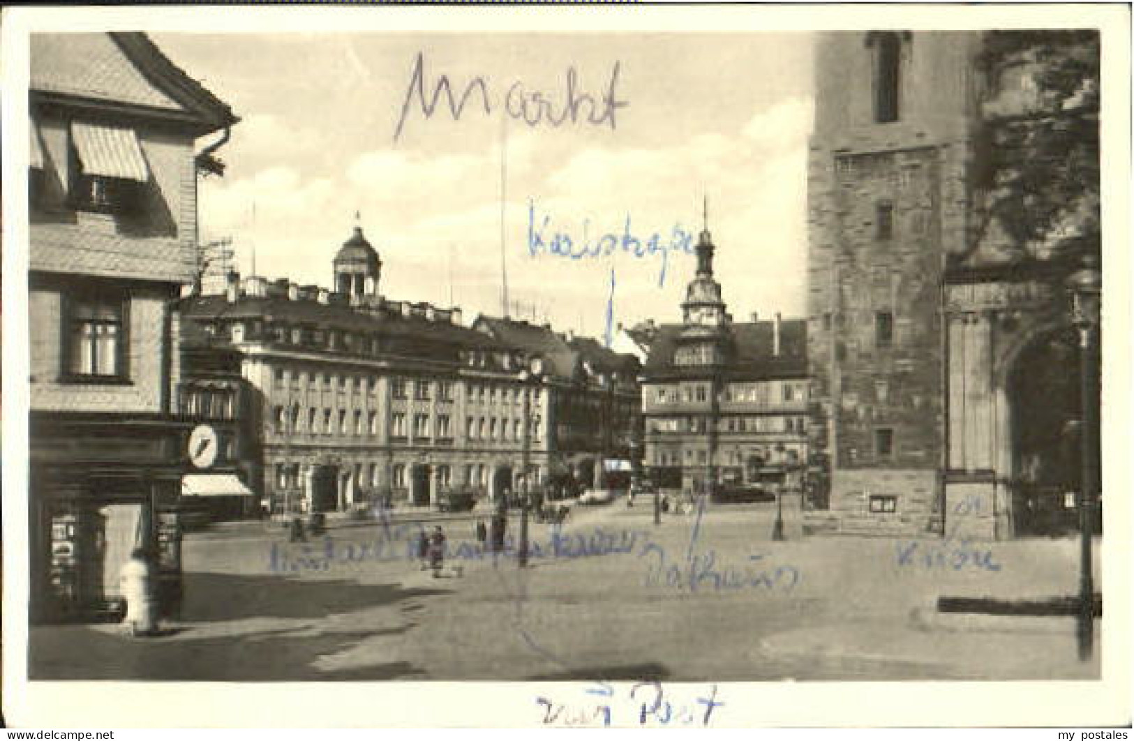 Eisenach Thueringen Eisenach Schloss Rathaus x 1956