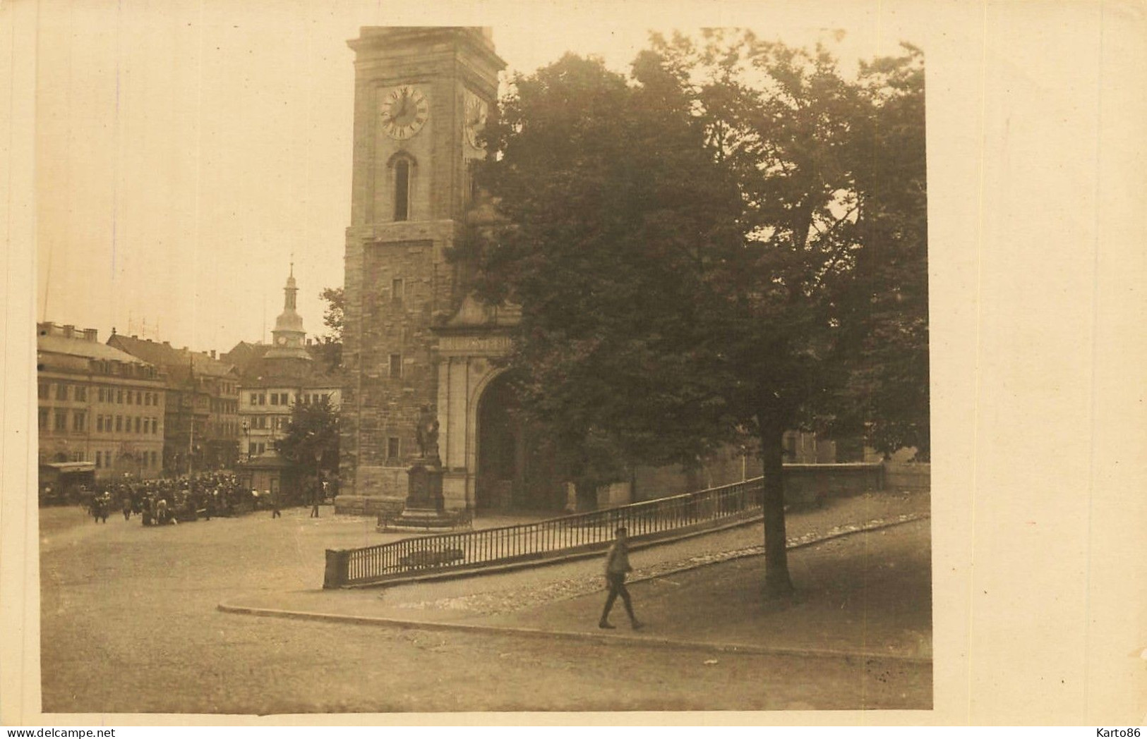 eisenach , thuringe * carte photo * marktplatz * allemagne germany