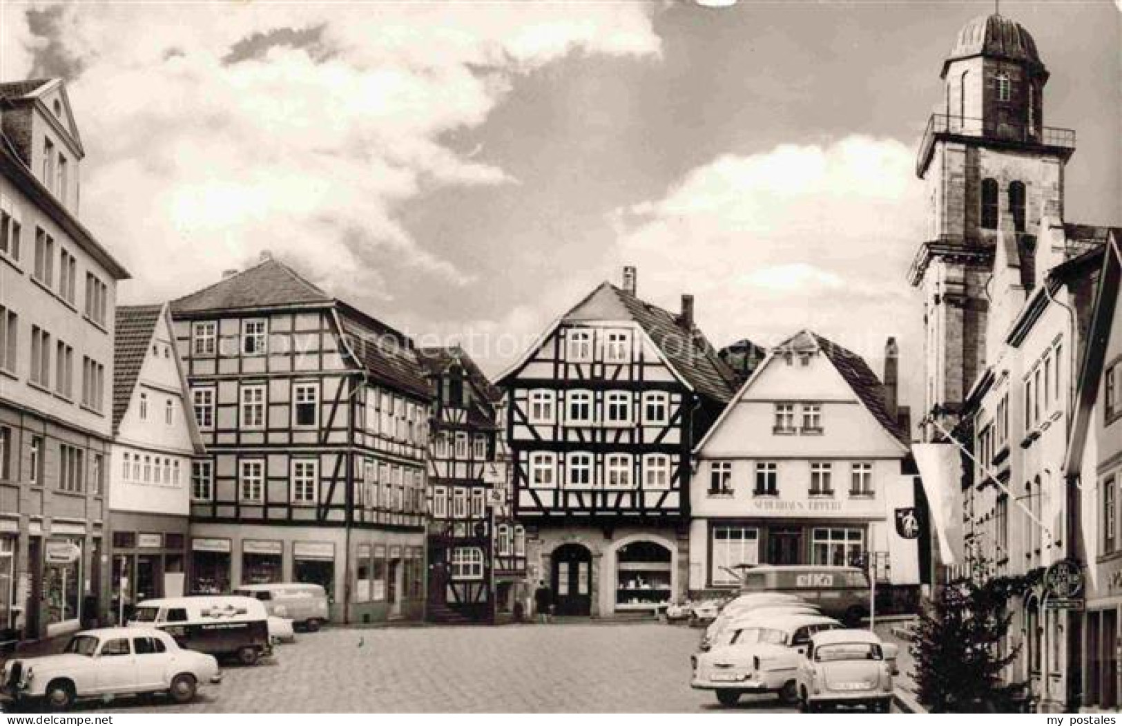 Eisenbach Vogelsbergkreis Lauterbach Hessen Marktplatz Fachwerkhaus Kirchturm Au