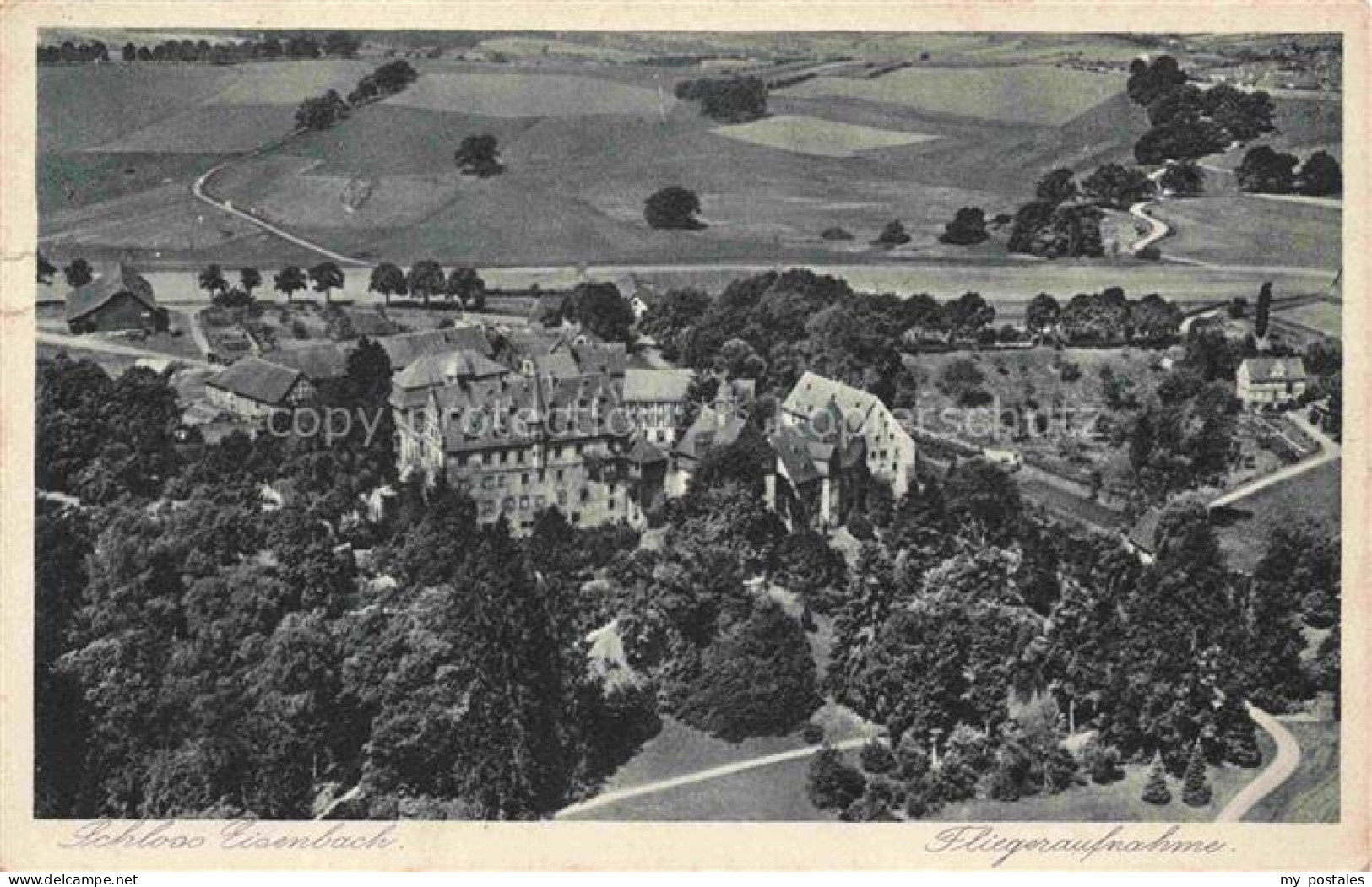 Eisenbach Vogelsbergkreis Lauterbach Hessen Schloss-Eisenbach Fliegeraufnahme Lu