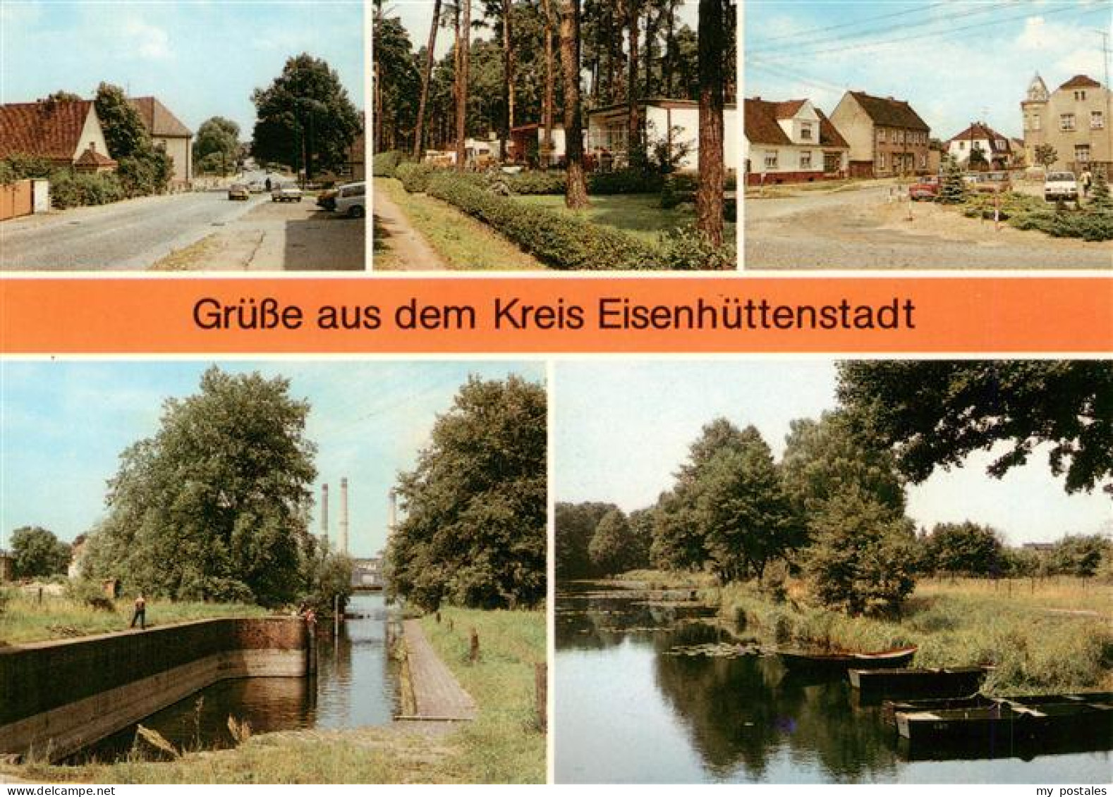 Eisenhuettenstadt Hauptstrasse Bungalowsiedlung Orderstrasse Schleuse Kraftwerk