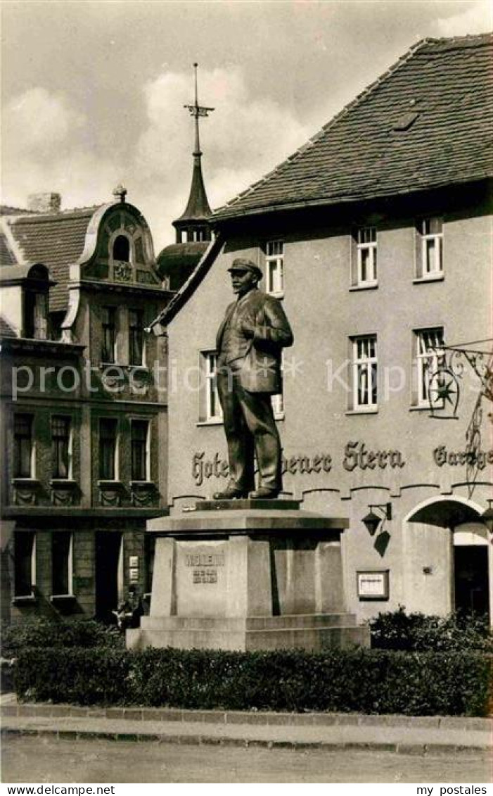 Eisleben Lenindenkmal Statue Hotel Goldener Stern Lutherstadt