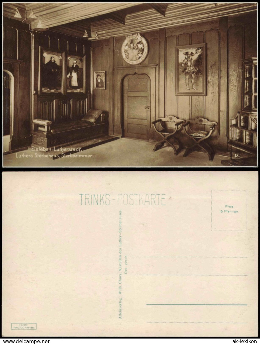 Eisleben Lutherstadt  Lutherstadt Luthers Sterbehaus, Sterbezimmer 1910