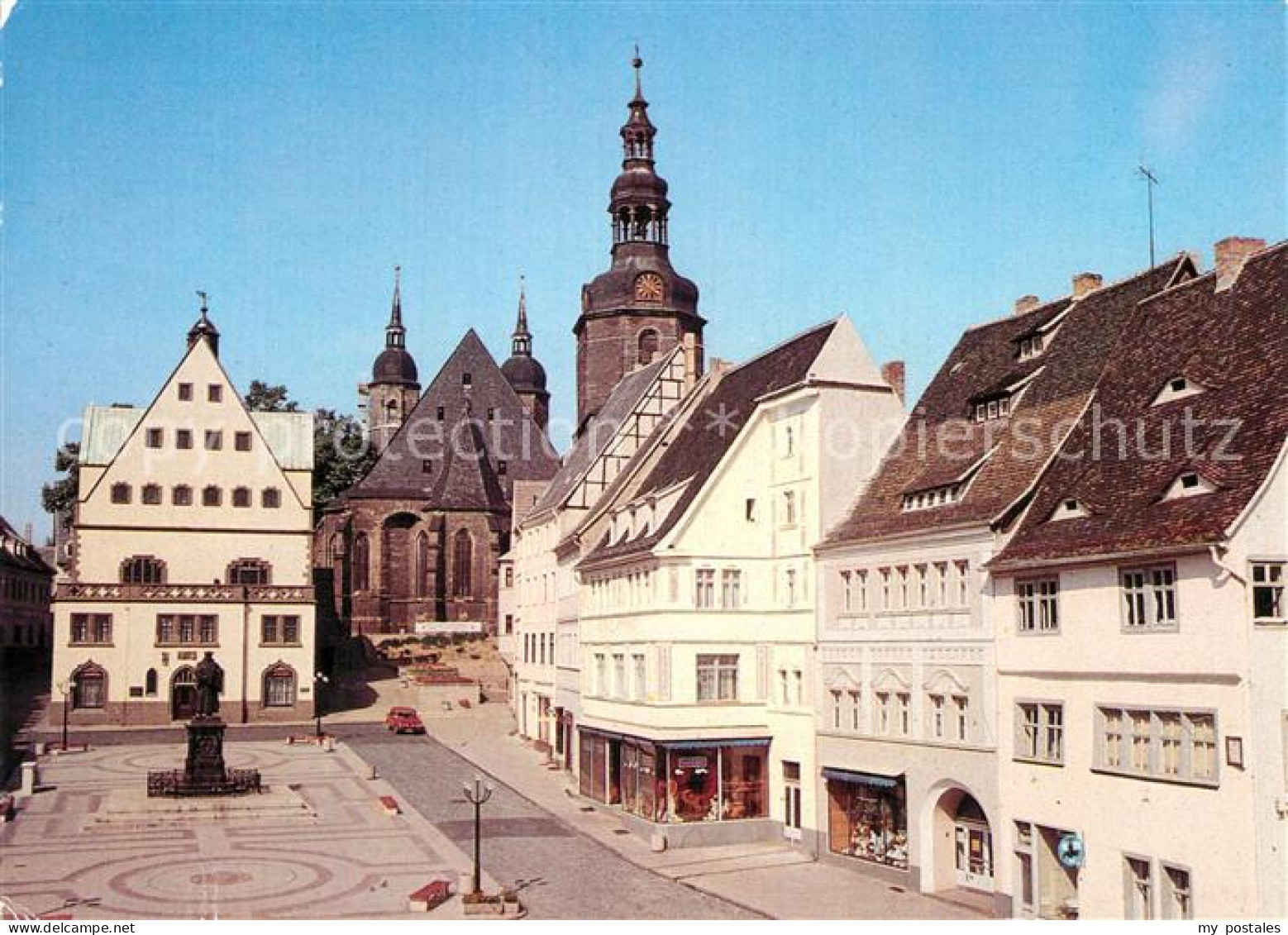 Eisleben Lutherstadt Markt Lutherdenkmal Andreaskirche
