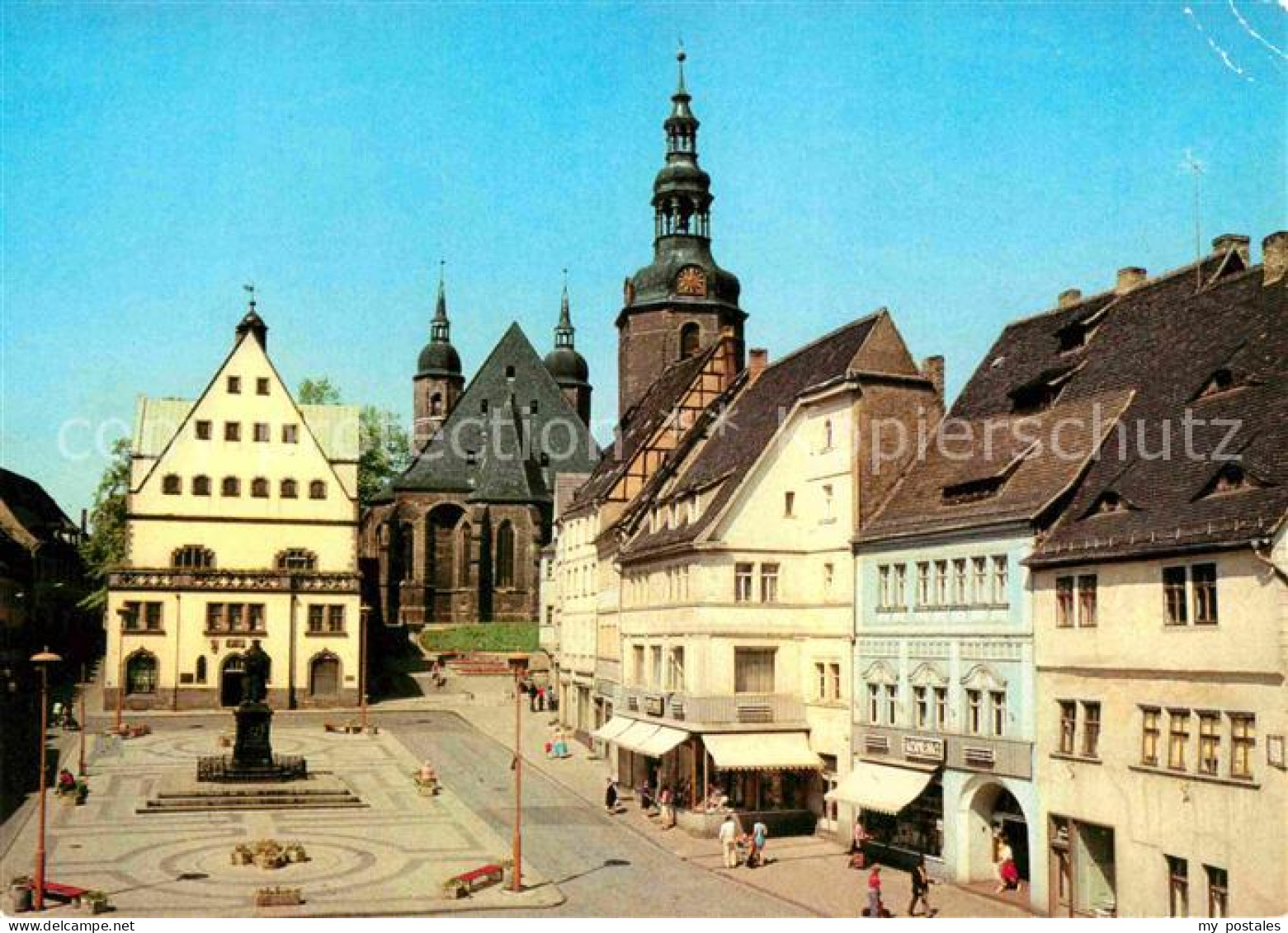 Eisleben Lutherstadt Markt mit Luther Denkmal