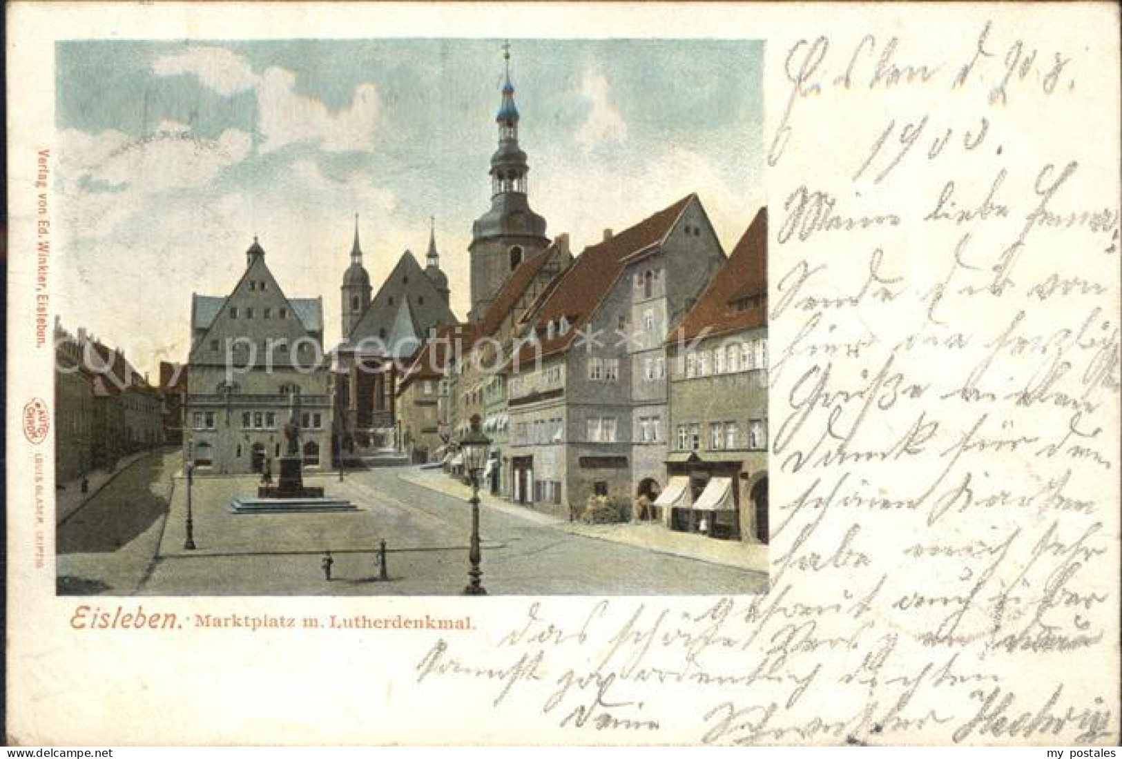 Eisleben Marktplatz Lutherdenkmal