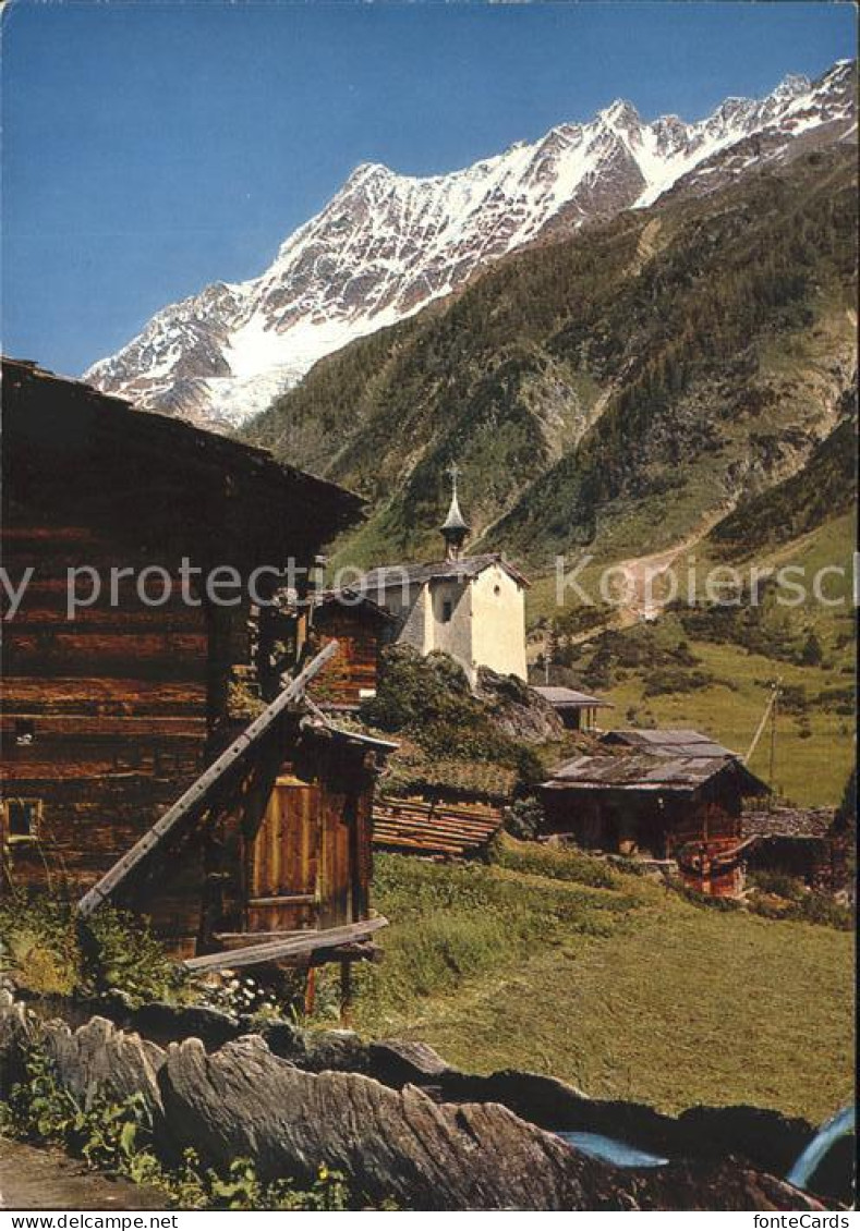 Eisten Dorfpartie mit Lonzahoerner Breithorn