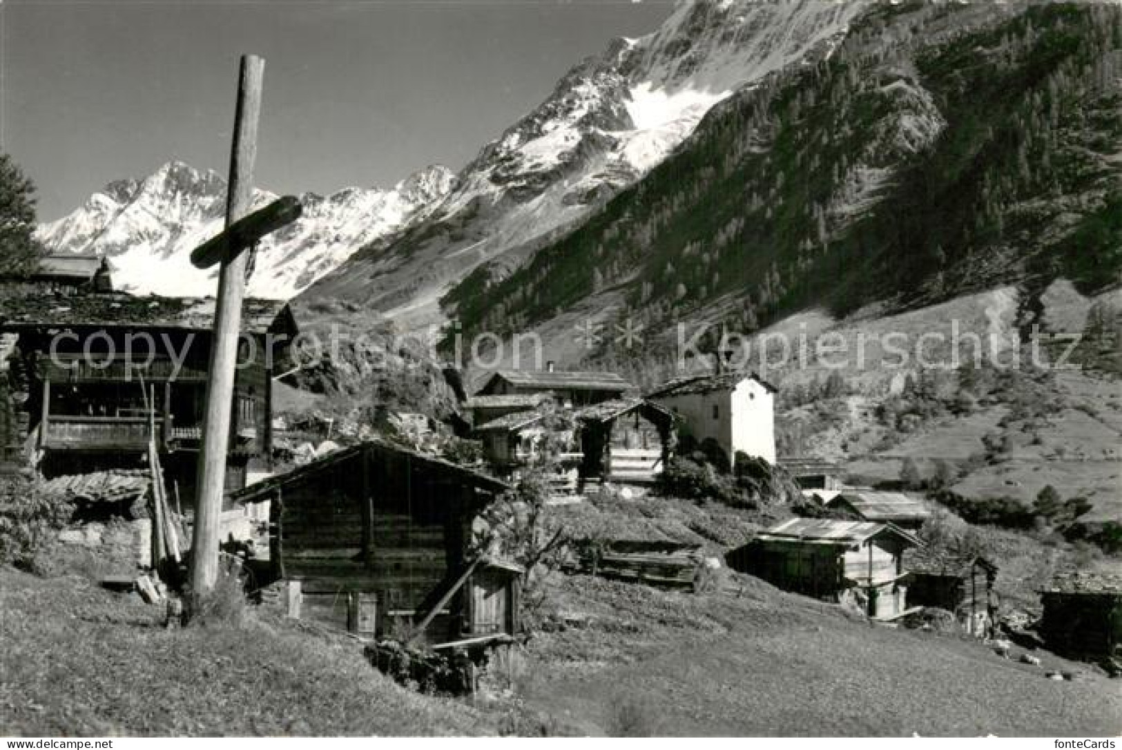 Eisten im Loetschental mit Schinhorn und Beichpass
