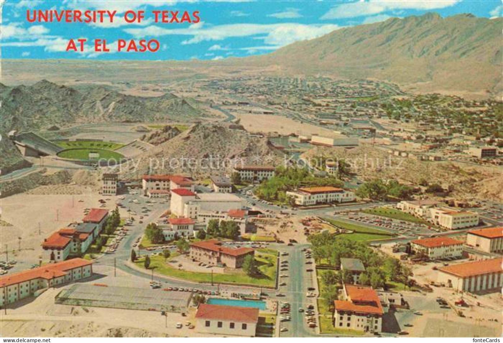 EL PASO  Texas USA University of Texas at El Paso Fliegeraufnahme