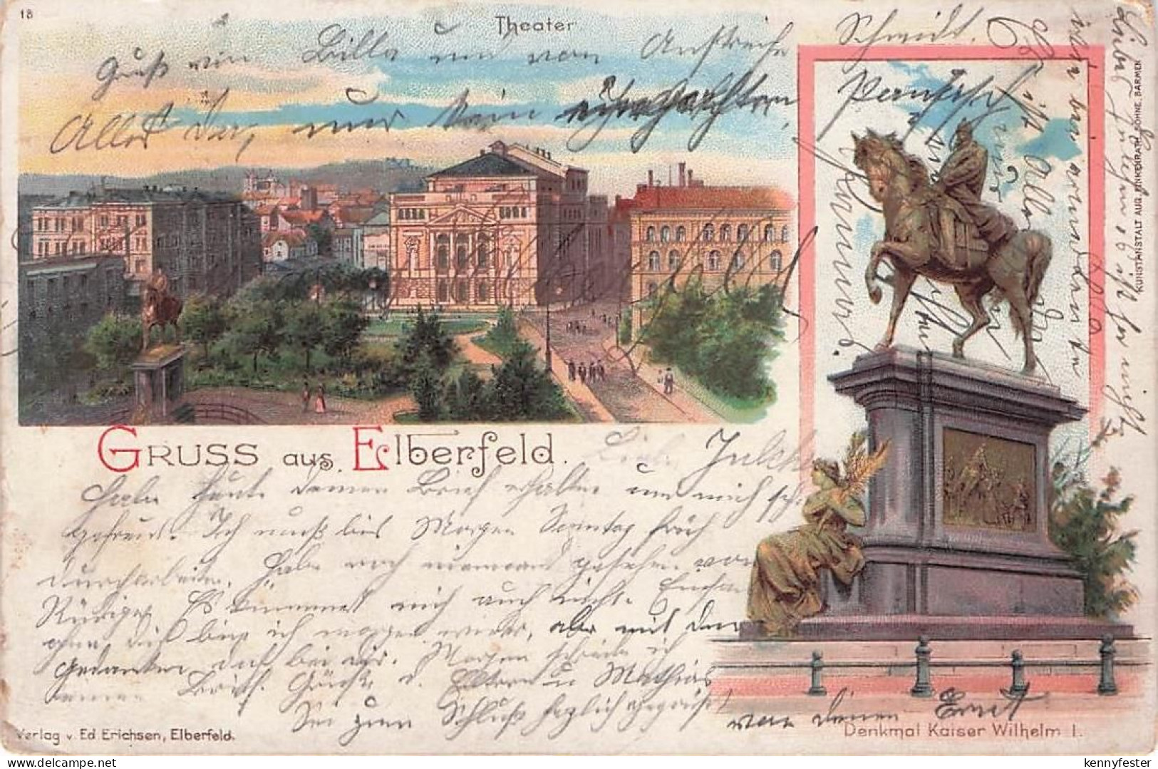 Elberfeld Wuppertal Kaiser Wilhelm-Denkmal Theater / Wuppertal