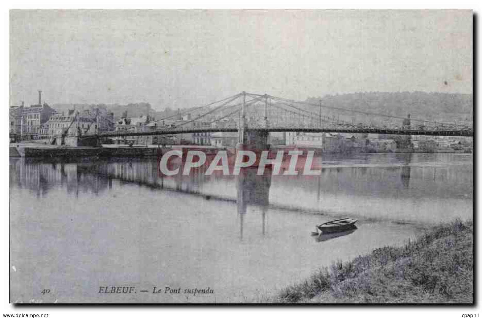 Elbeuf - Le Pont Suspendu - CPA