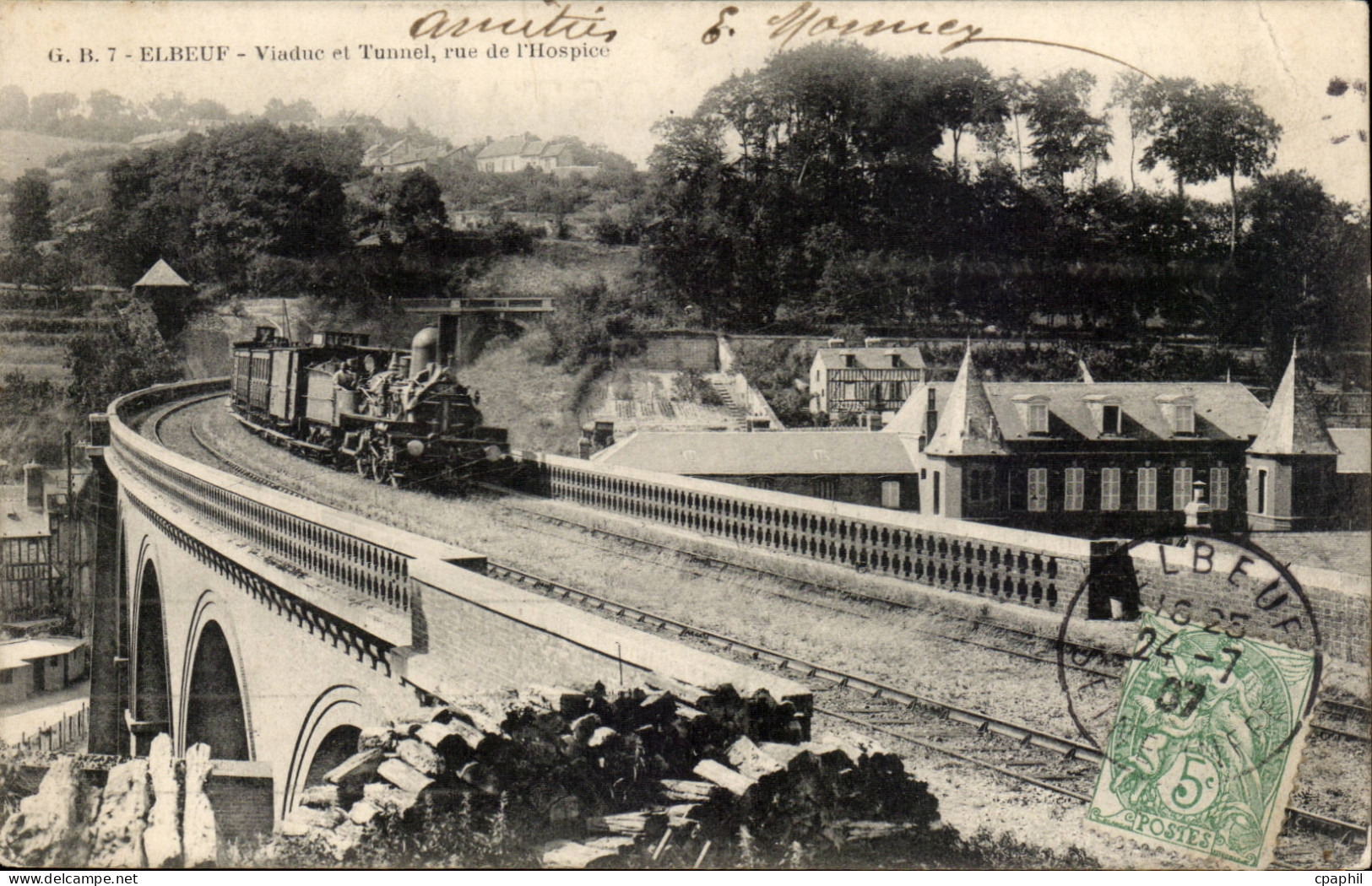 Elbeuf - Viaduc et Tunnel rue de l'Hospice - CPA